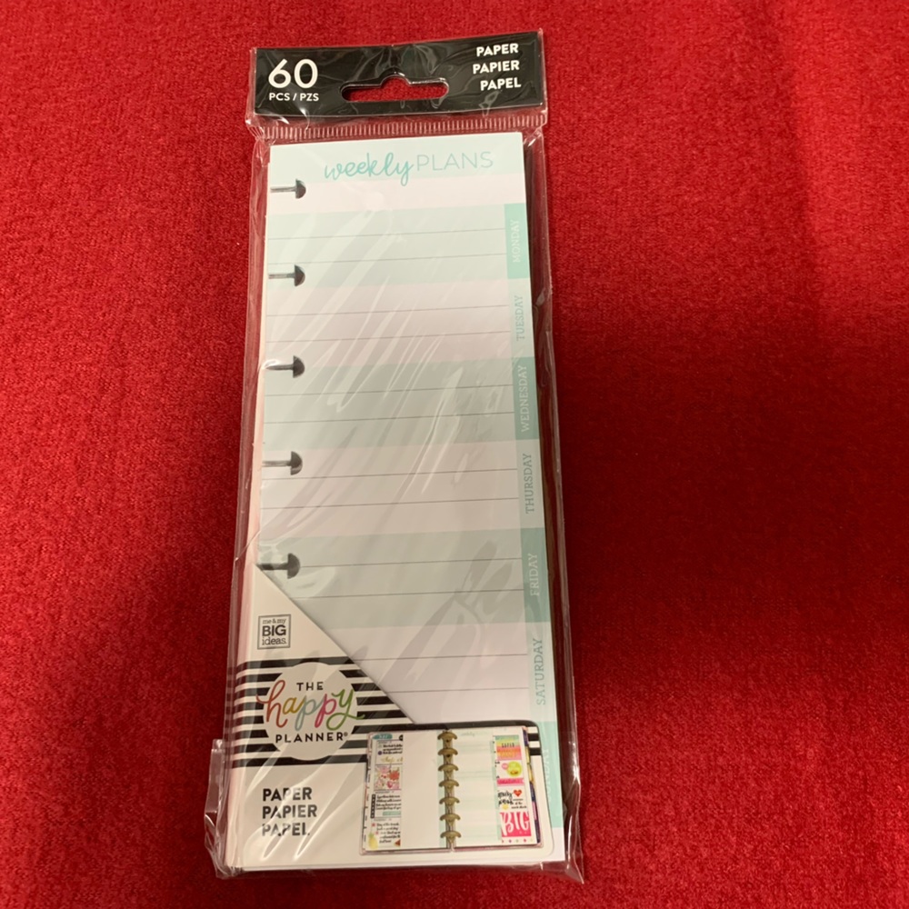 Happy Planner MINI-Half-Sheet Weekly Plans Note Paper (60 sheets)